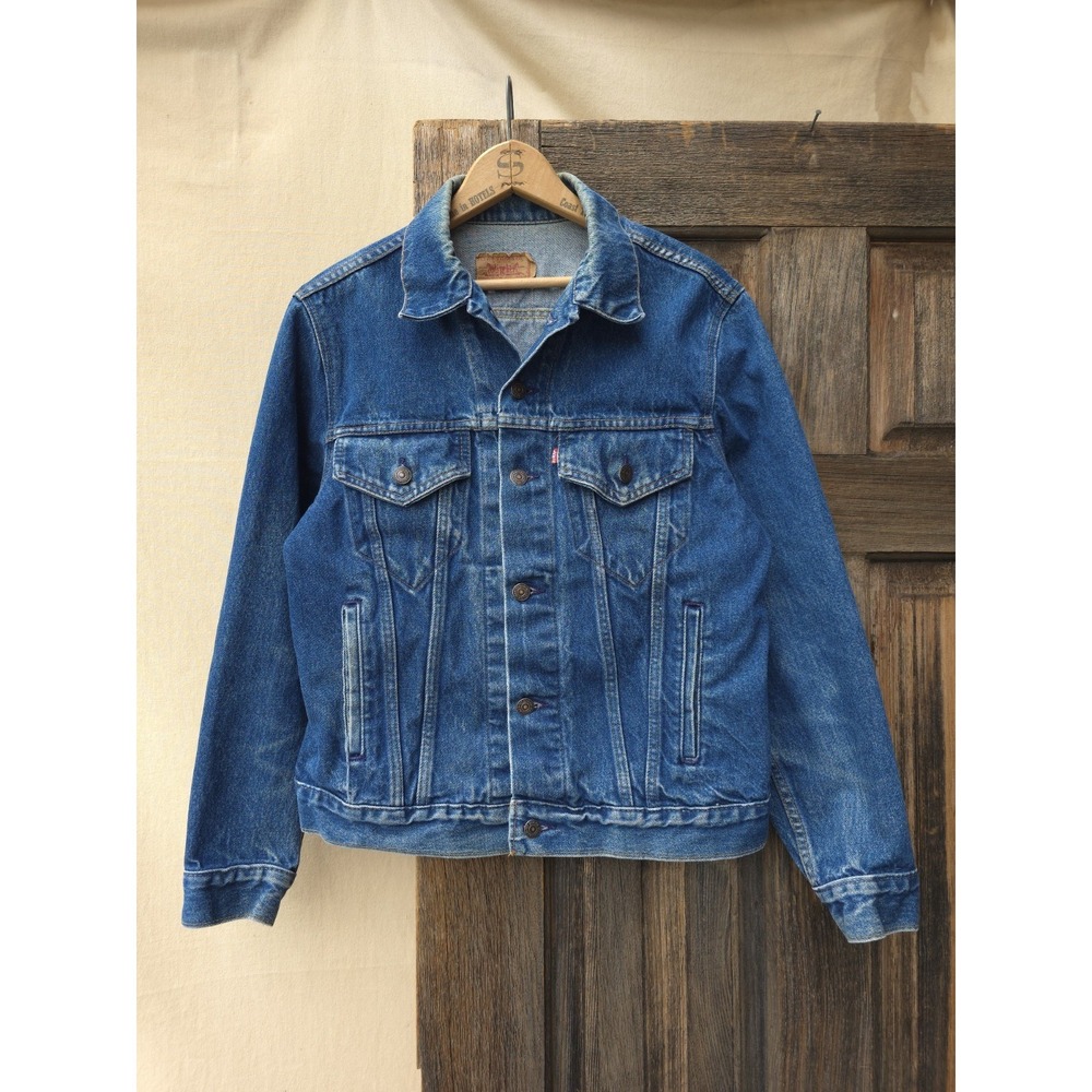 Vintage 1980s Levi's 70506-0216 Denim Trucker Jean Jacket Made In USA 40R